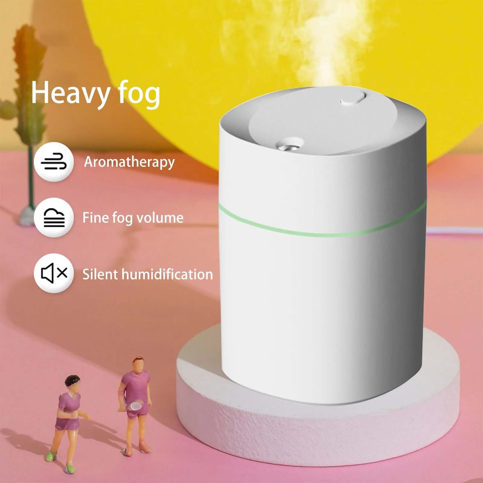 2023 Promotion on Sale, Portable Desk Humidifier, Cool Mist Humidifier, Small Humidifier for Home Bedroom Office, Plants, Colorful Night Light Function