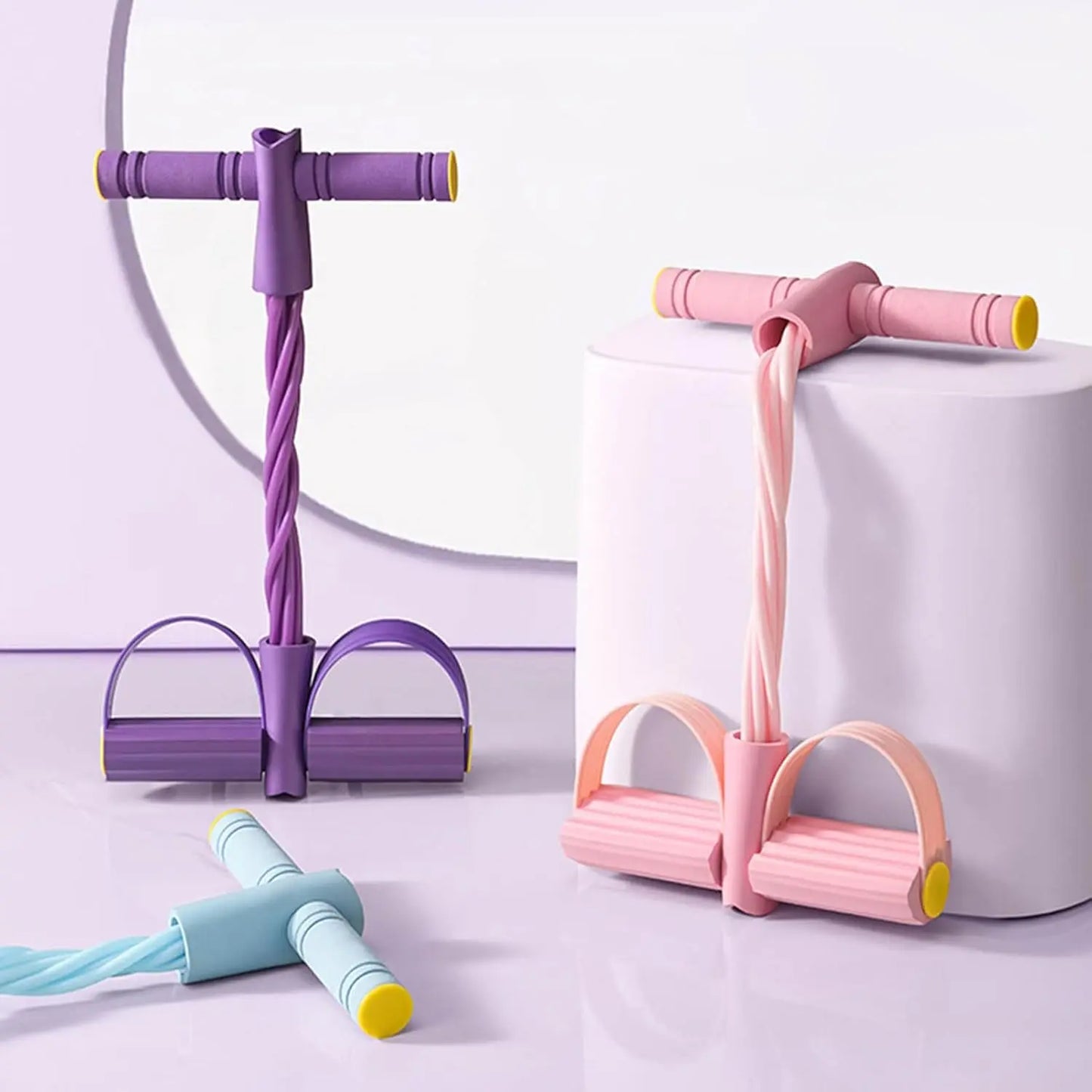 Elevate Your Home Workouts with the Fitness Resistance Bands Foot Ankle Puller Trainer - Perfect for Strength and Body Shaping!
