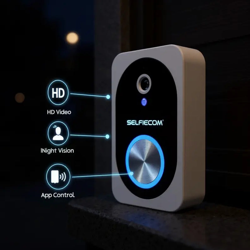 Elevate Your Home Security with Our 1080P HD Wireless Video Doorbell Camera - Smart AI Detection, Night Vision, and Real-Time Alerts!