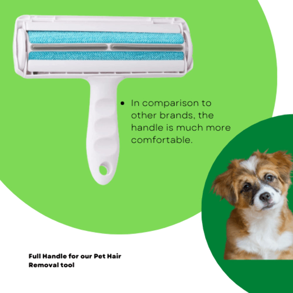 Effortless Reusable Pet Hair Remover Roller for Furniture, Couches, Carpets, and Car Seats