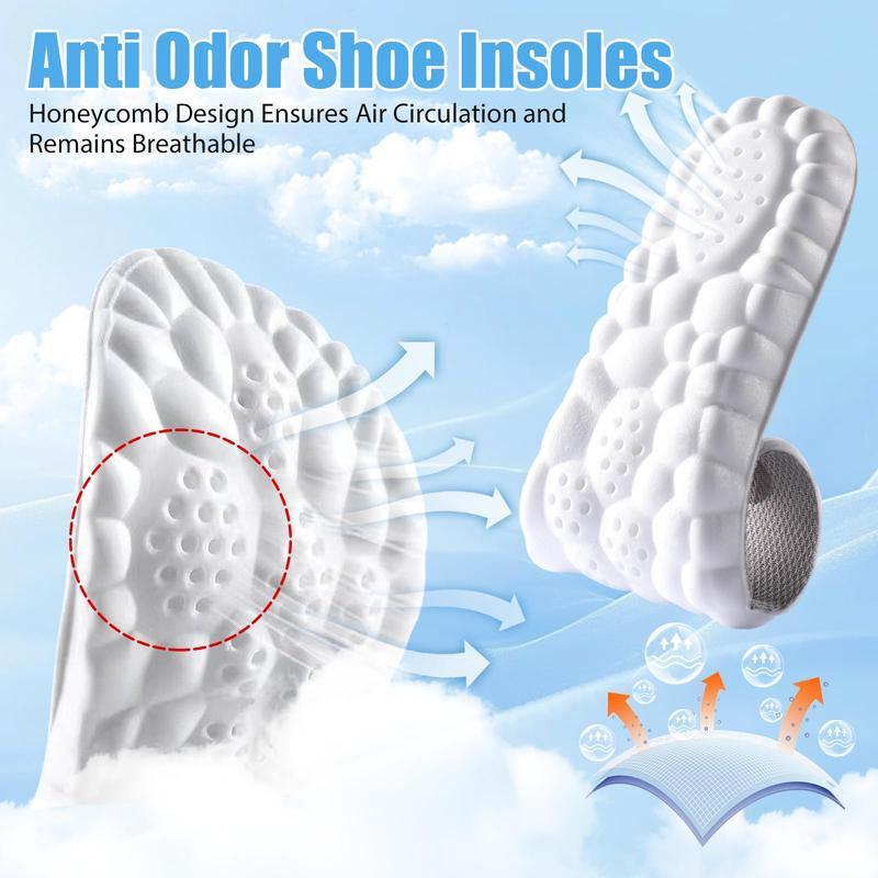Experience Ultimate Comfort with 4D Cloud Insoles for Men and Women – Anti-Fatigue, Shock Absorbing, Foot Pain Relief!