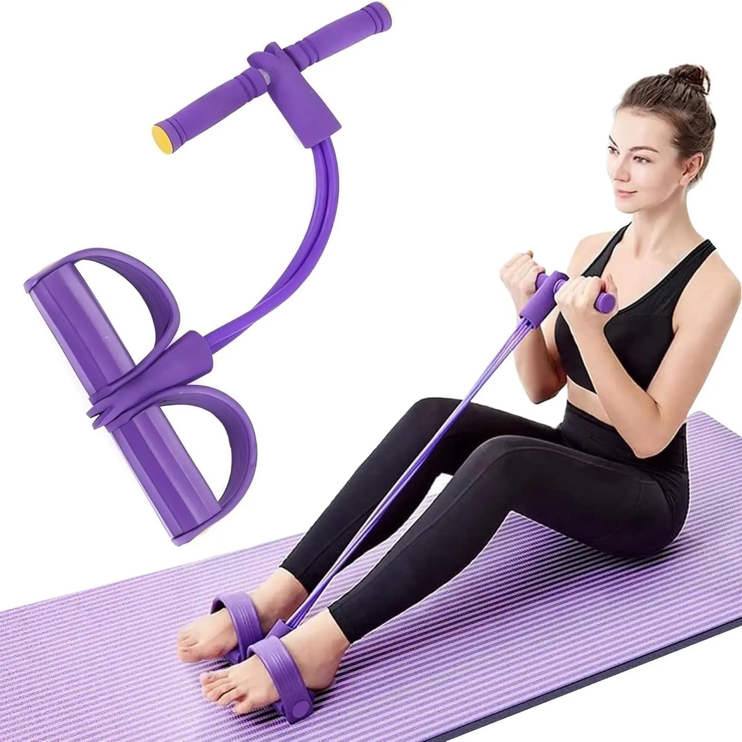 Elevate Your Home Workouts with the Fitness Resistance Bands Foot Ankle Puller Trainer - Perfect for Strength and Body Shaping!