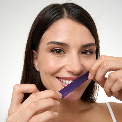 Achieve a Dazzling Smile with DR.DENT Purple Teeth Whitening Strips - 7 or 21 Sessions of Enamel-Safe, Peroxide-Free Whitening for Sensitive Teeth