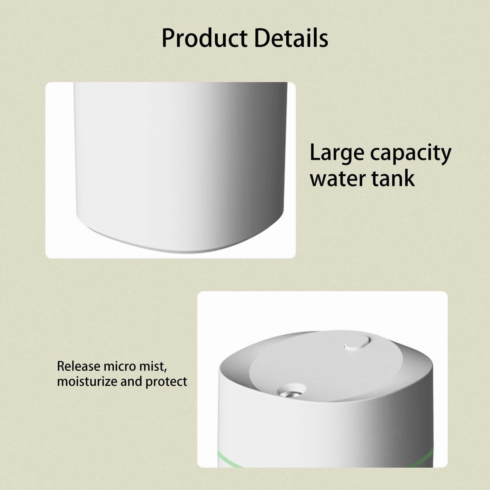 2023 Promotion on Sale, Portable Desk Humidifier, Cool Mist Humidifier, Small Humidifier for Home Bedroom Office, Plants, Colorful Night Light Function