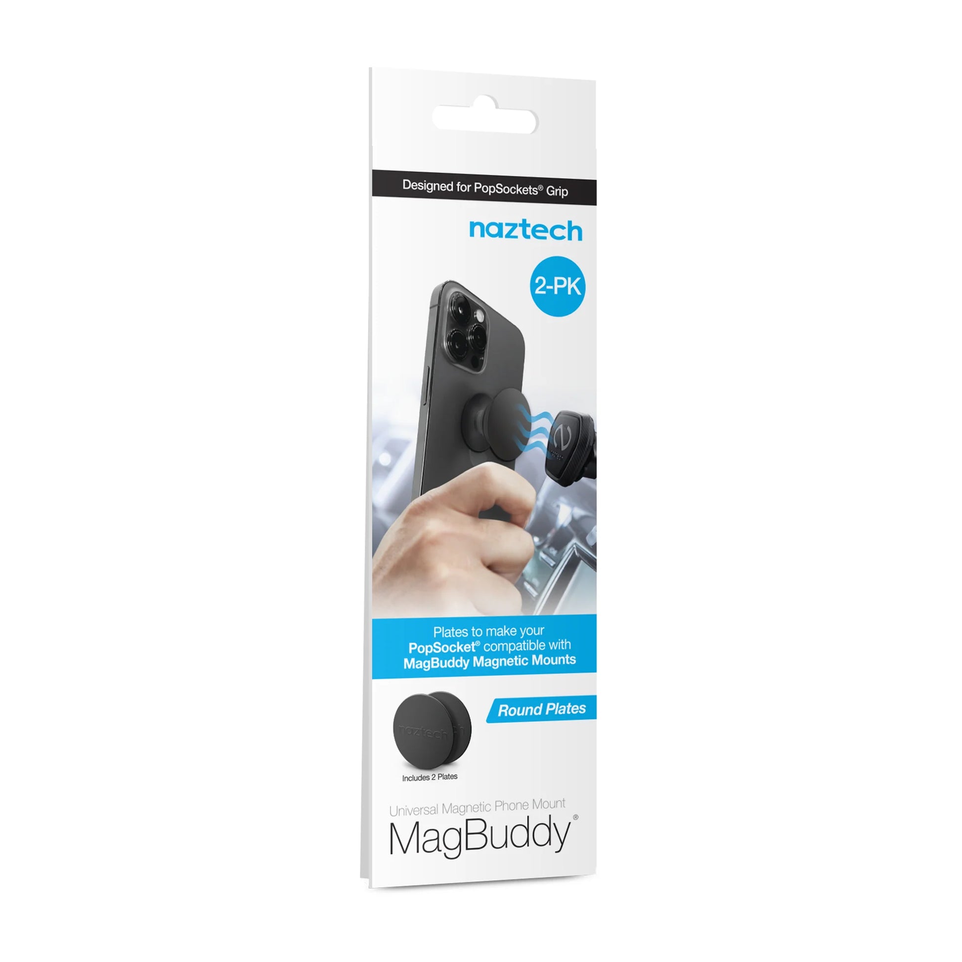 Naztech Magbuddy Universal round Plates Compatible W Charge Devices