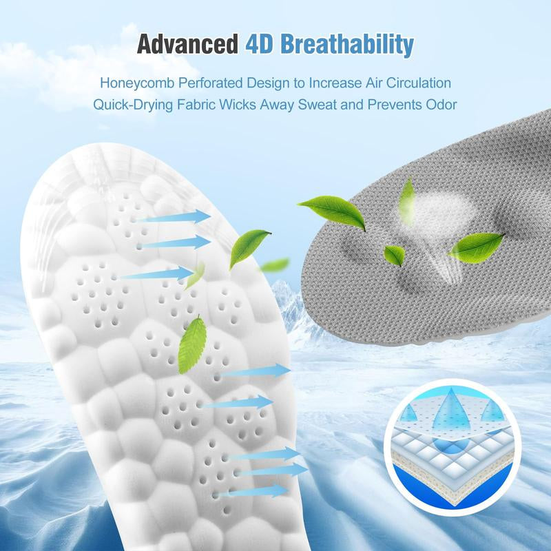 Experience Ultimate Comfort with 4D Cloud Insoles for Men and Women – Anti-Fatigue, Shock Absorbing, Foot Pain Relief!