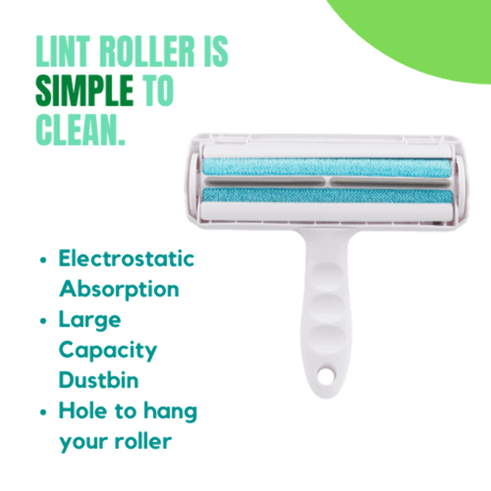 Effortless Reusable Pet Hair Remover Roller for Furniture, Couches, Carpets, and Car Seats
