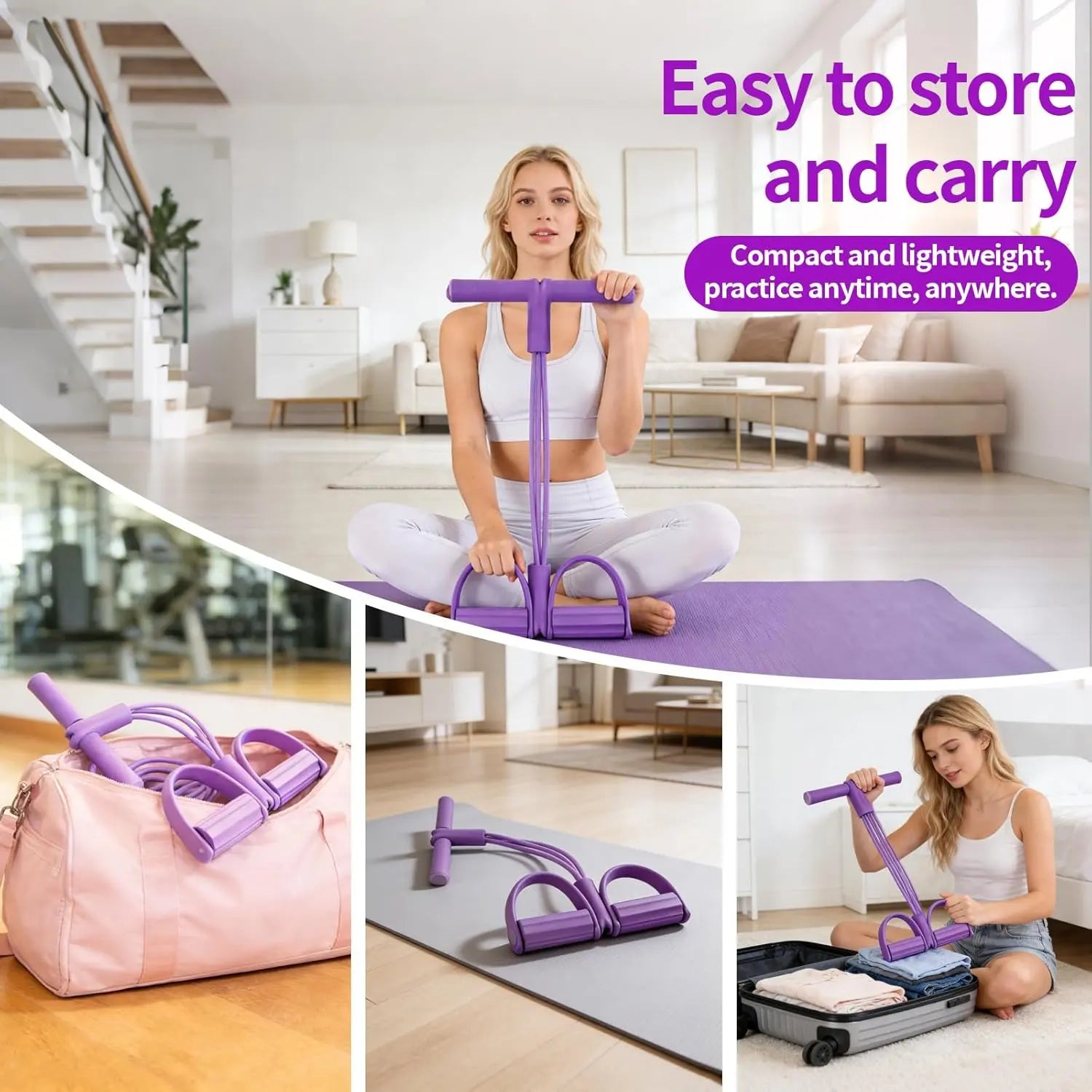 Elevate Your Home Workouts with the Fitness Resistance Bands Foot Ankle Puller Trainer - Perfect for Strength and Body Shaping!