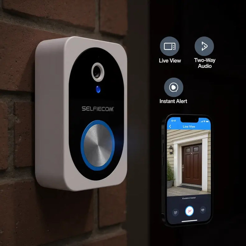 Elevate Your Home Security with Our 1080P HD Wireless Video Doorbell Camera - Smart AI Detection, Night Vision, and Real-Time Alerts!