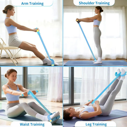 Elevate Your Home Workouts with the Fitness Resistance Bands Foot Ankle Puller Trainer - Perfect for Strength and Body Shaping!