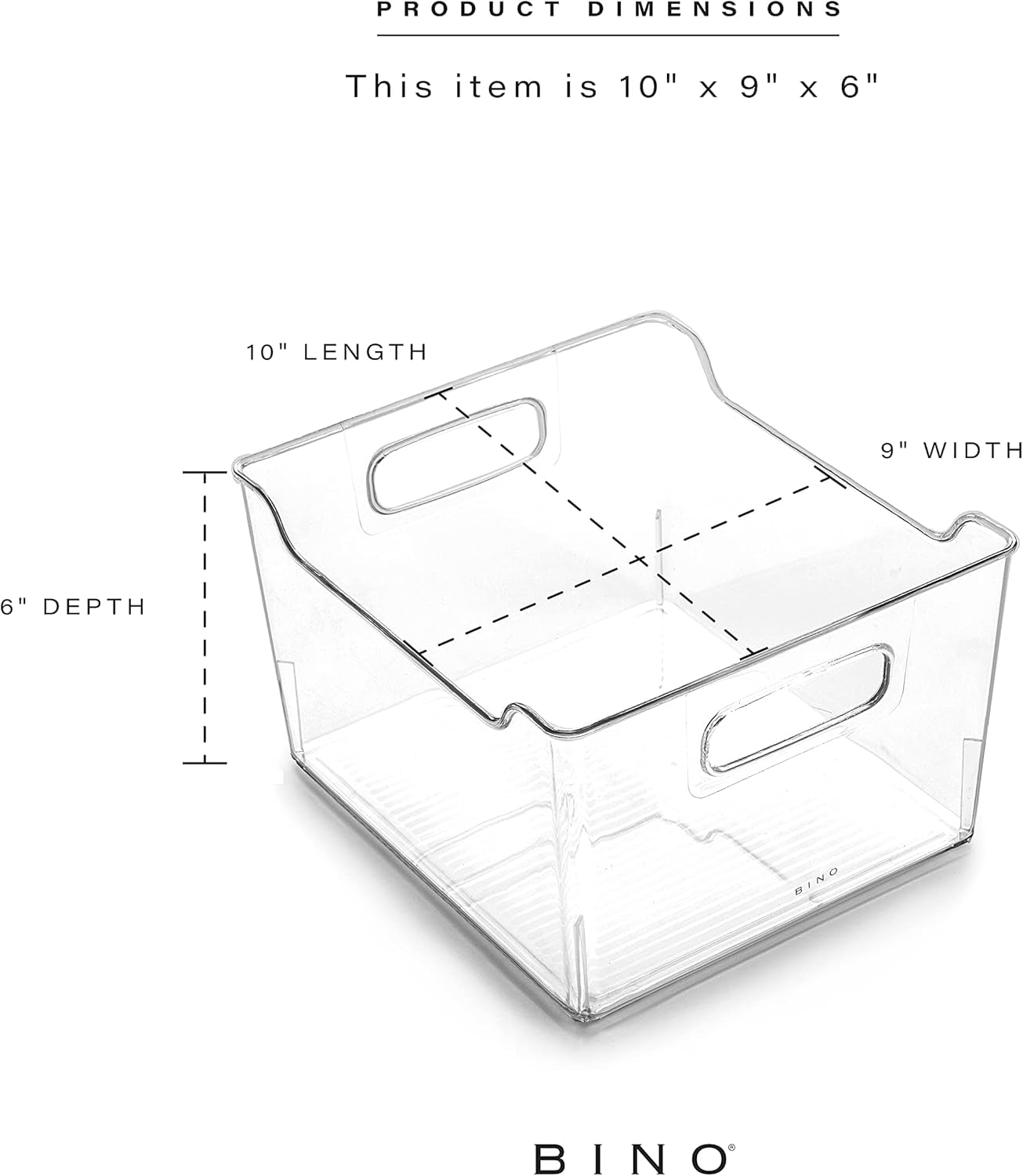 | the Lodge Collection | Plastic Storage Bins - 2 Pack | Multi-Use Organizer with Built-In Handles | Bpa-Free | for Pantry, Home, Fridge, and Freezer Organization