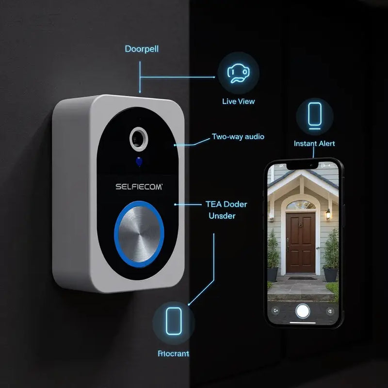 Elevate Your Home Security with Our 1080P HD Wireless Video Doorbell Camera - Smart AI Detection, Night Vision, and Real-Time Alerts!