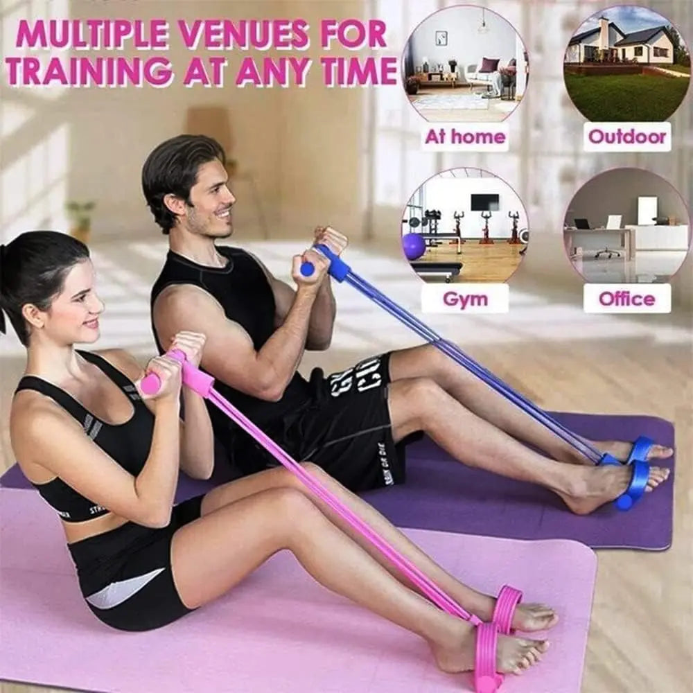 Elevate Your Home Workouts with the Fitness Resistance Bands Foot Ankle Puller Trainer - Perfect for Strength and Body Shaping!