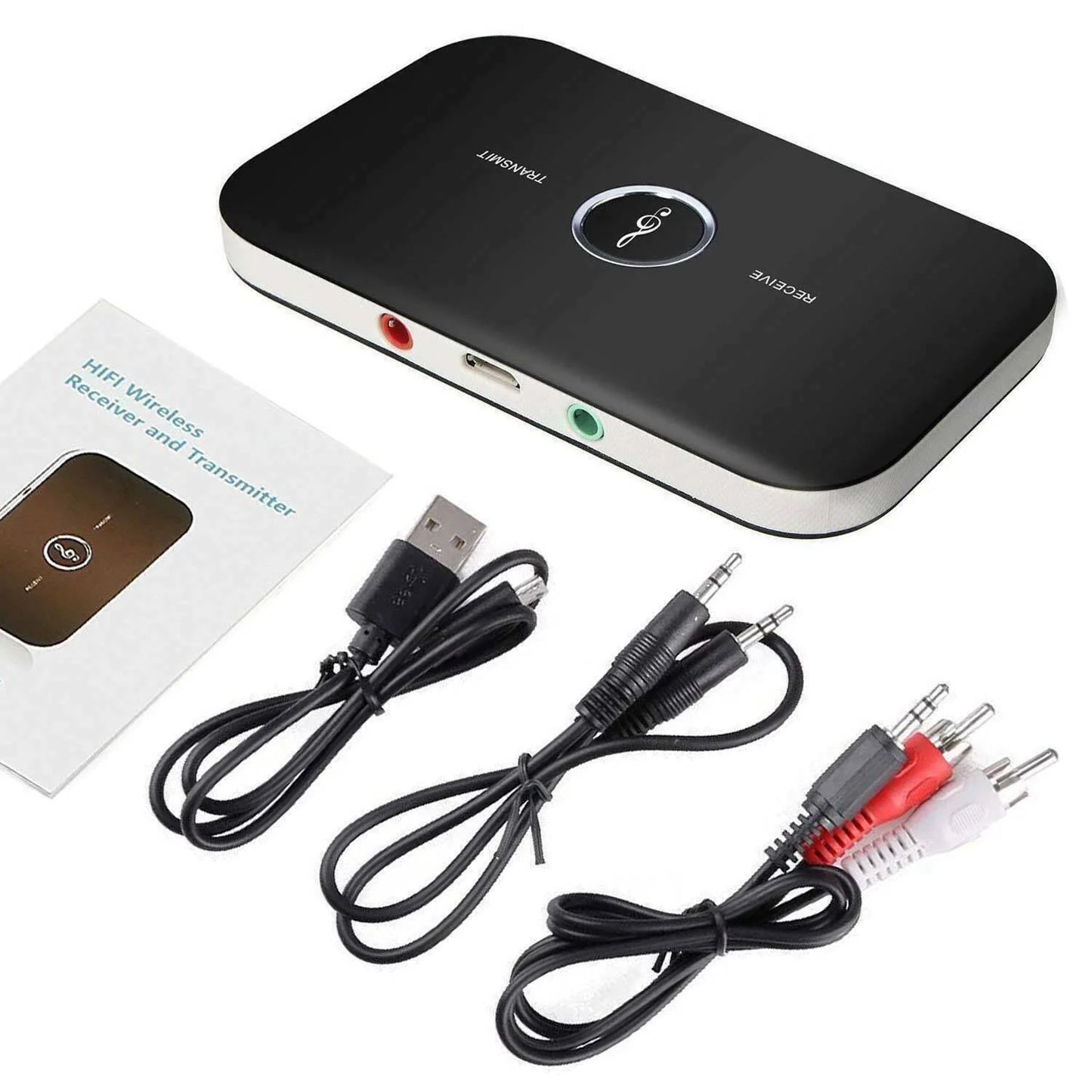 Bluetooth 5.0 Transmitter Receiver 2-in-1 Audio Adapter front view