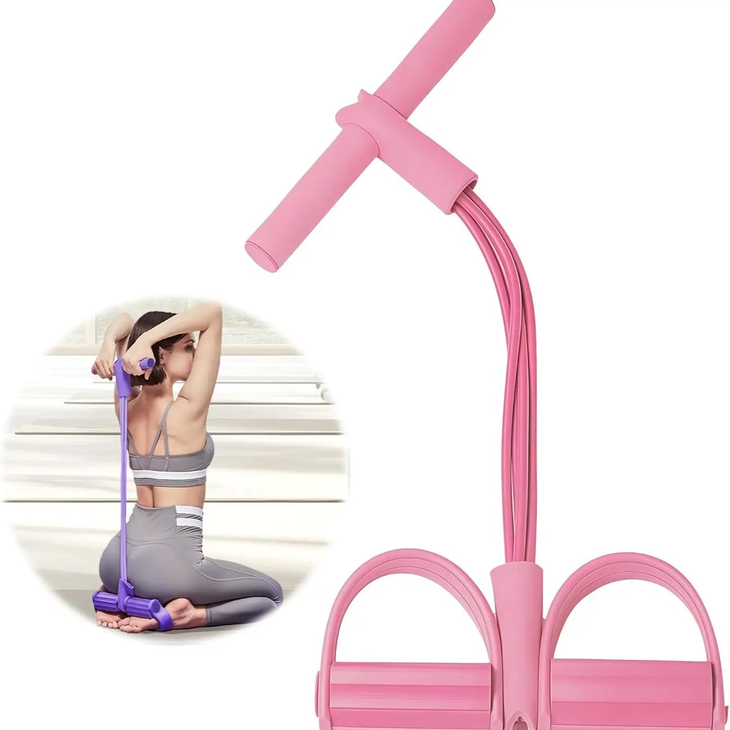 Elevate Your Home Workouts with the Fitness Resistance Bands Foot Ankle Puller Trainer - Perfect for Strength and Body Shaping!