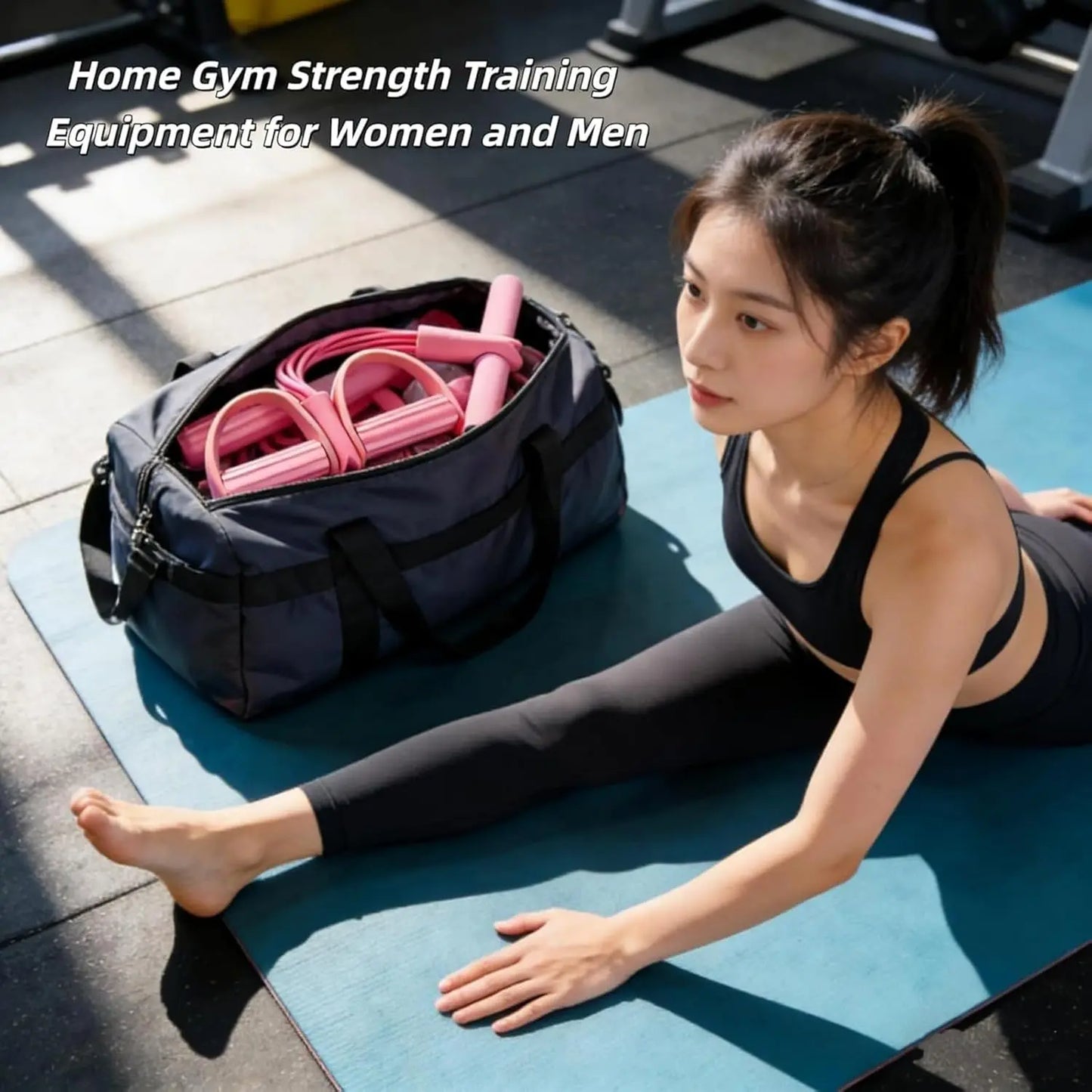 Elevate Your Home Workouts with the Fitness Resistance Bands Foot Ankle Puller Trainer - Perfect for Strength and Body Shaping!