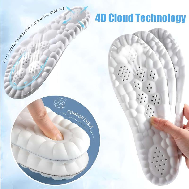 Experience Ultimate Comfort with 4D Cloud Insoles for Men and Women – Anti-Fatigue, Shock Absorbing, Foot Pain Relief!