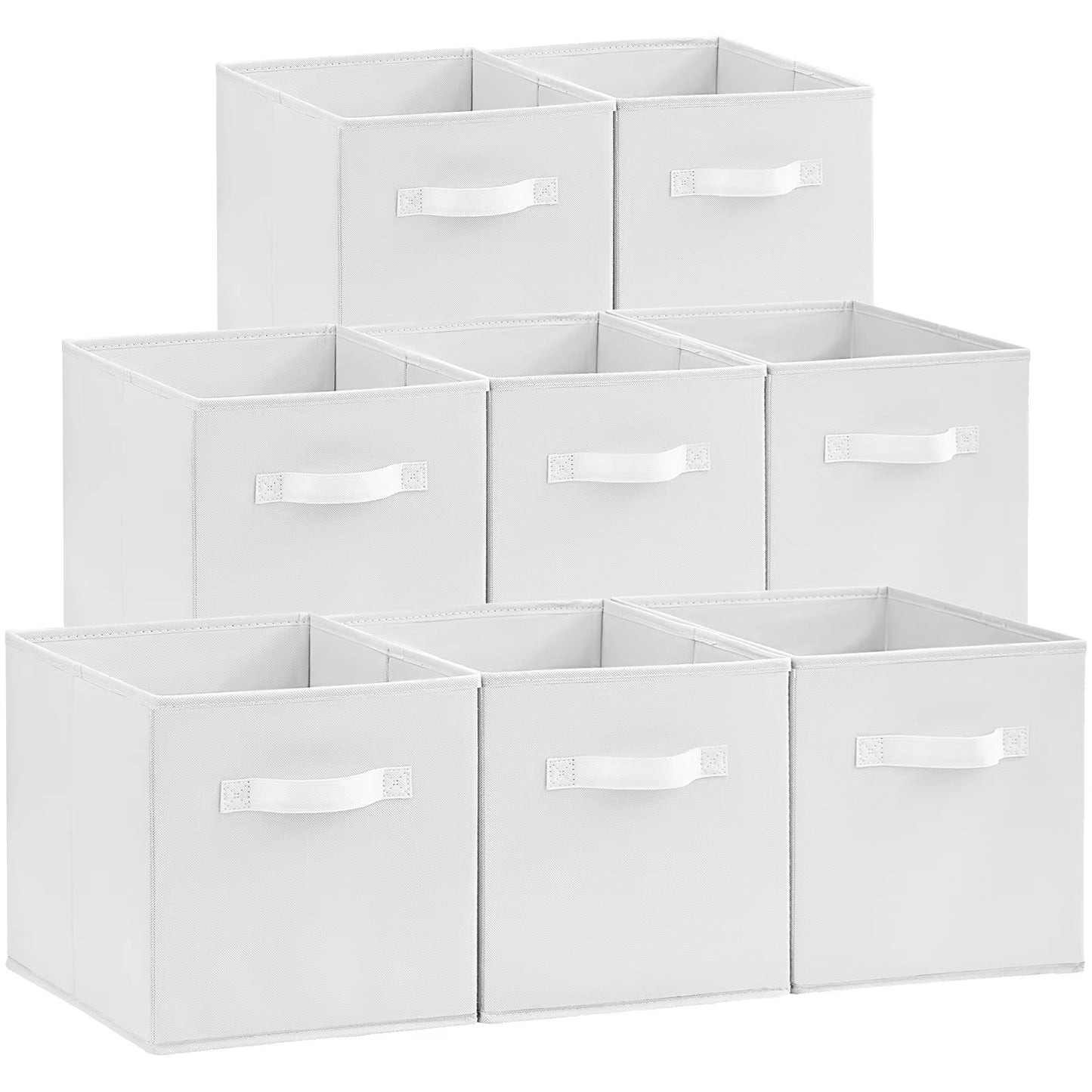 8-Pack 11/13 Inch Cube Storage Bins, Foldable Fabric Storage Baskets with Handles for Shelves, Closet, Home Organization