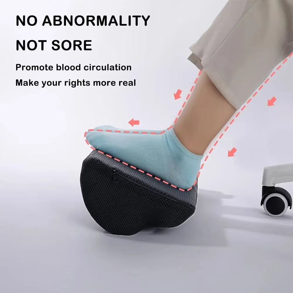 Foot Rest for under Desk at Work, Office Desk Accessories with Memory Foam & Washable Removable Cover Foot Stool for Office, Car